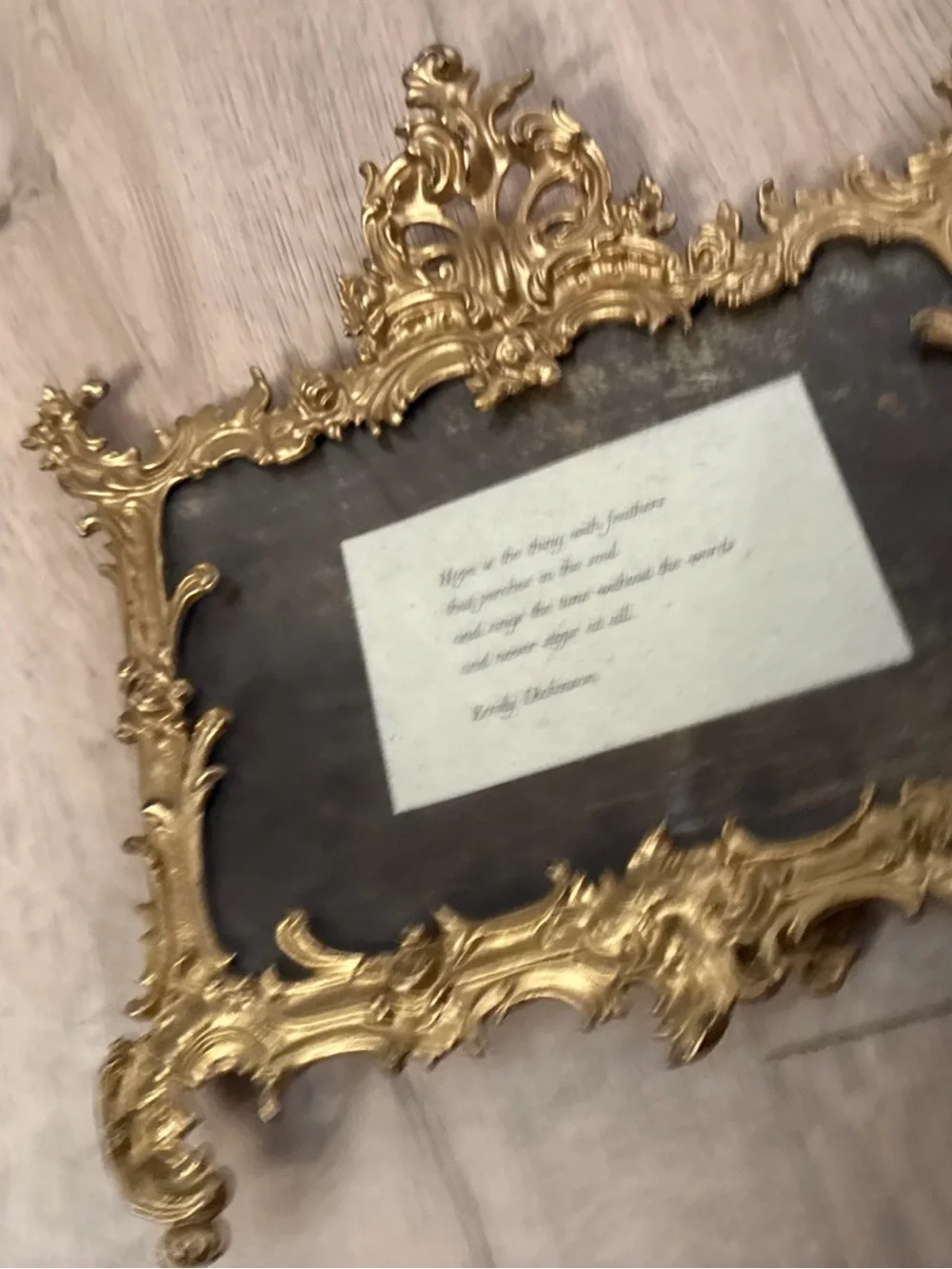 ANTIQUE GILDED BRONZE ORNATE FRAME